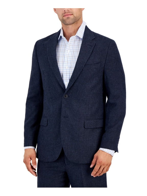 Mens Modern-Fit Stretch Nested Suit, Blue, 44R