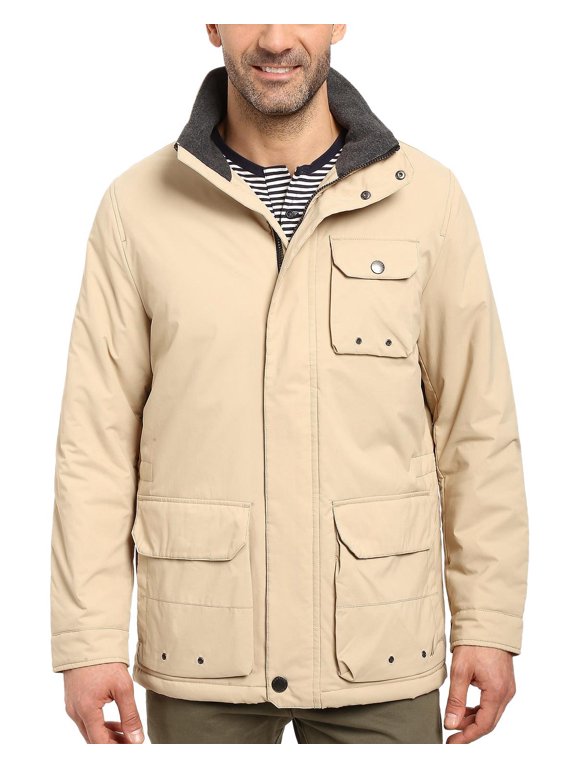 Men's Multi-Pocket Parka Jacket, Sandy Bar, XL
