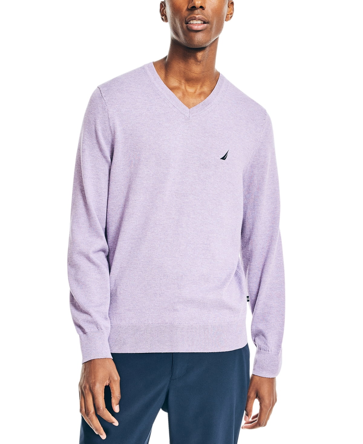 Nautica Men s Navtech Performance Classic Fit Soft V Neck Sweater Purple Size XXX Large