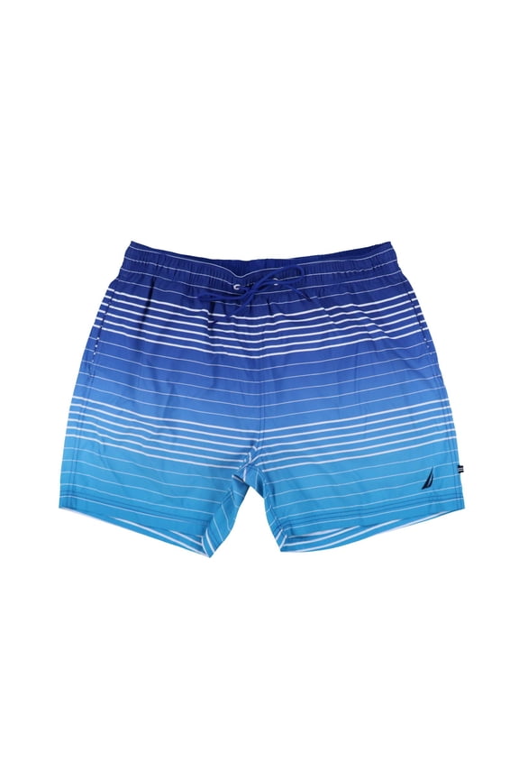 Men's Ombre Stripe Swim Trunks Bright Cobalt XL New