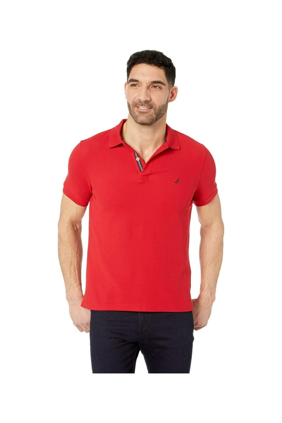 Men's Polo Slim Fit Performance Deck Red 3XL New