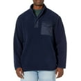 thumbnail image 1 of Nautica Men's Quarter Button Sherpa Fleece Pullover, Navy Small, 1 of 1