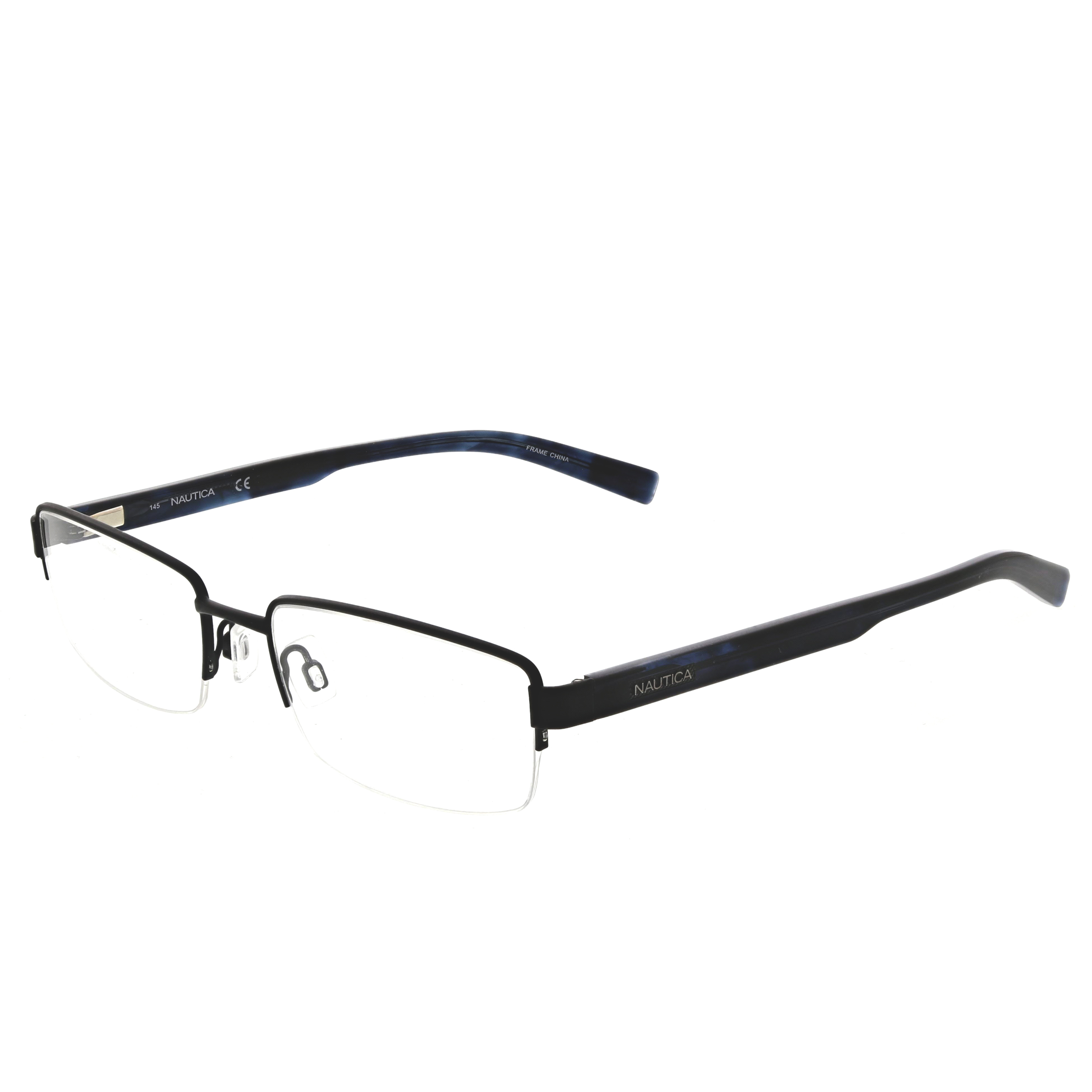 Nautica Men's Rectangular Eyeglasses, N7286, Black, 5719145, with