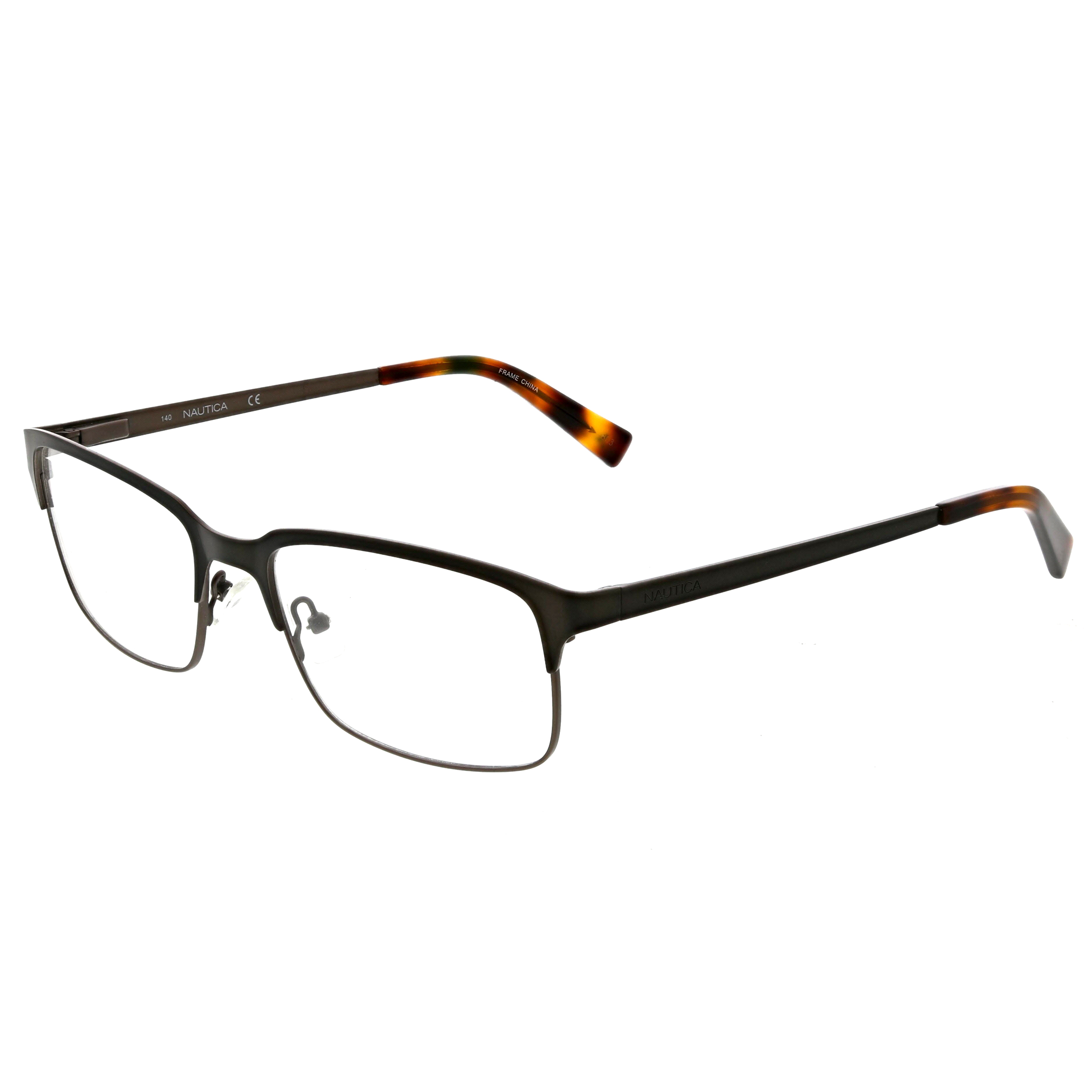 Nautica Men's Rectangular Eyeglasses, N9104, Matte Olive, 5619140