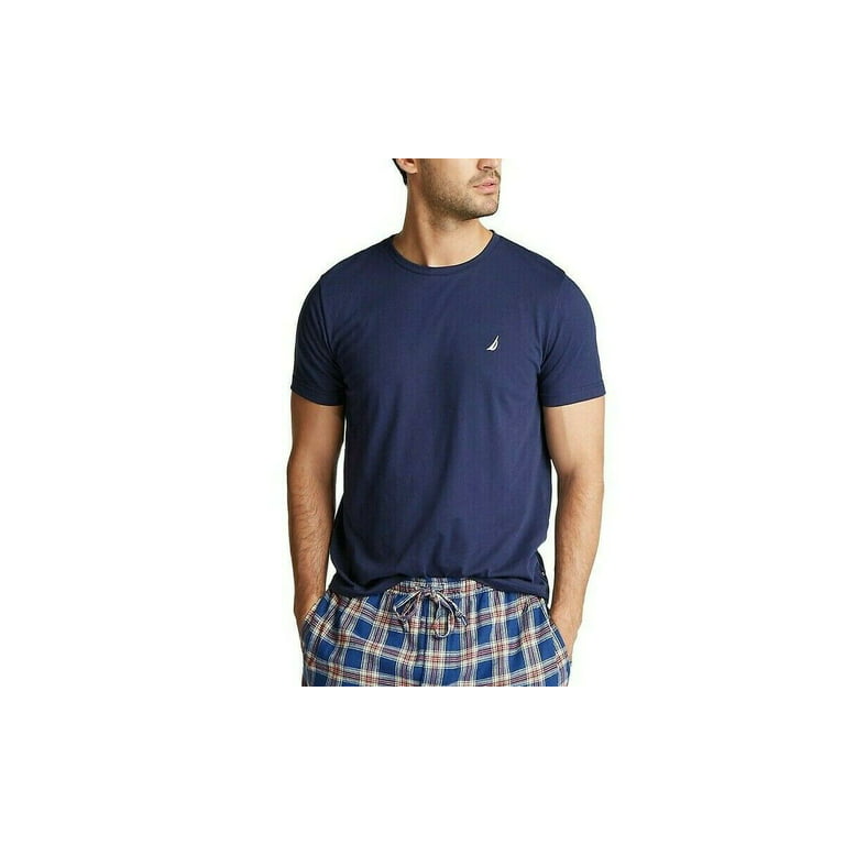 NAUTICA Blue Gingham Short Sleeve Shirt - Size Large