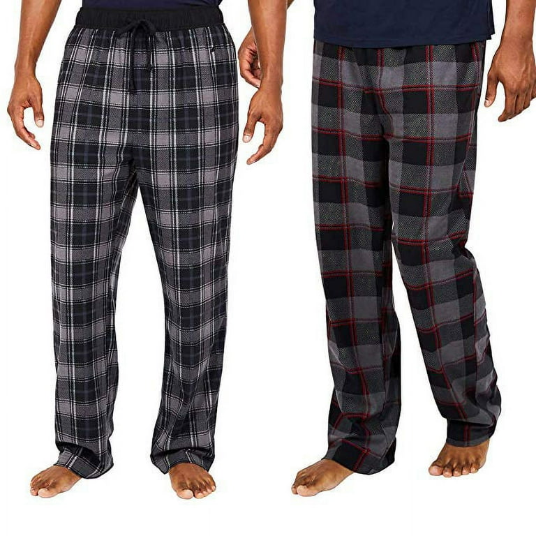 Nautica Men s Sueded Fleece Pajama Pants 2 Pack Large Gray NEW Walmart