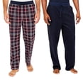 thumbnail image 1 of Nautica Men's Soft Fleece Plaid Pajama Pants, Red/Navy, Sz XL, 1 of 6