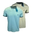 thumbnail image 1 of Nautica Men's T-Shirt Green Blue Performance Short Sleeve, 1 of 12