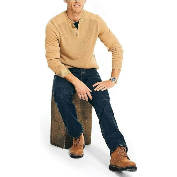 Nautica Men's Vintage Rigid Stretch Straight Denim Jeans Pure Ocean B4HP (36 in,32 in)