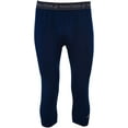thumbnail image 1 of Nautica Mens 3/4 Compression Pants Dry Cool Sports Baselayer Running Workout Active Tights Leggings Yoga Athletic Spandex Navy, 1 of 1