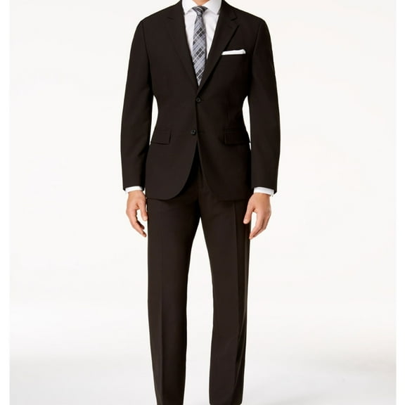 Nautica Mens Active Dress Pants Slacks, Black, 36W x UnfinishedL