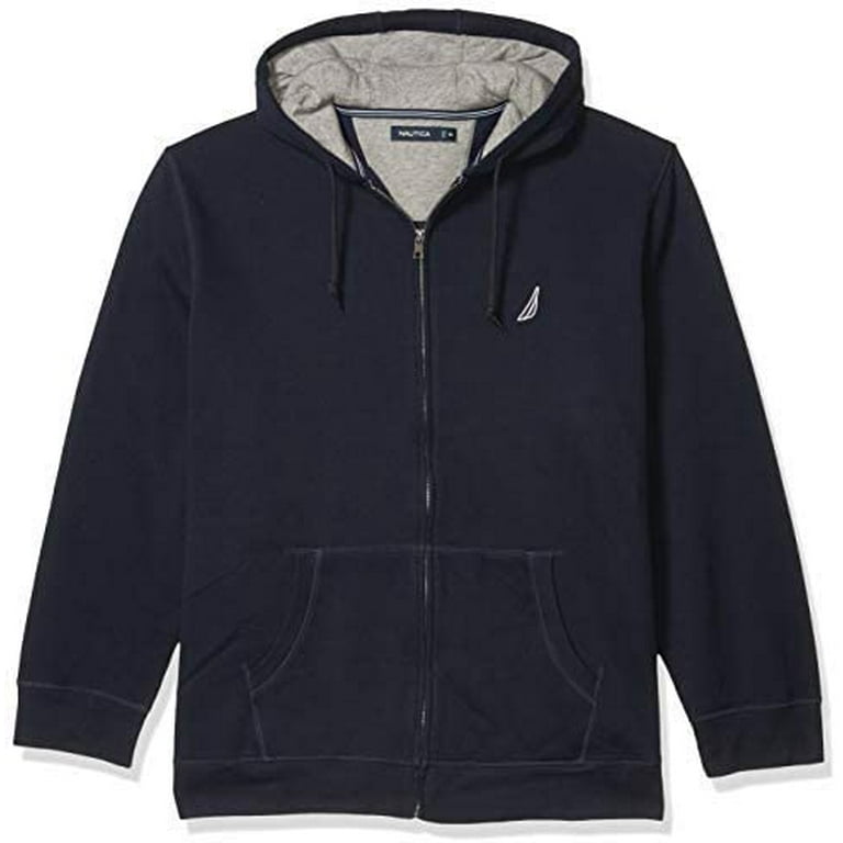 Nautica Men s Anchor Fleece Full Zip Hoodie True Navy Size Medium