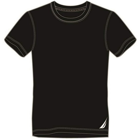 Nautica Mens Base Layer Tee - Cool Dry Fit Short Sleeve Compression Shirt Athletic Workout Active Sports T-Shirt Spandex Black