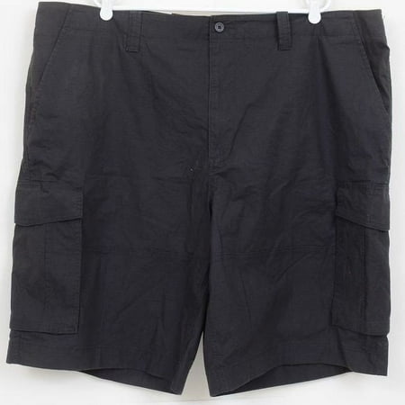 Nautica Mens Big Tall Size 48 Deck Shorts Stretch Black Chino Flat Front