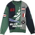 thumbnail image 1 of Nautica Mens Blue Water Pullover Sweater, Multicoloured, X-Large, 1 of 1