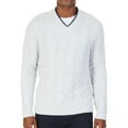 thumbnail image 1 of Nautica Mens Cable Pullover Sweater, Grey, Medium, 1 of 1