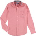 thumbnail image 1 of Nautica Mens Classic Fit Gingham Style Button Up Shirt, Red, Small, 1 of 1