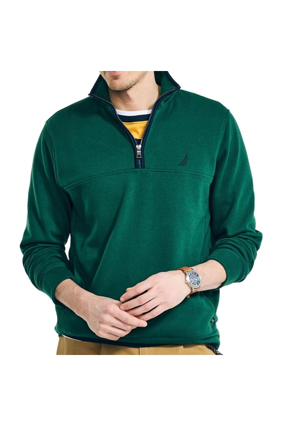 Mens J-Class Quarter Zip Sweatshirt, Green, XX-Large