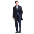 thumbnail image 1 of Nautica Mens Modern-Fit Wool-Blend Overcoat Coat 42 R Grey Plaid, 1 of 4