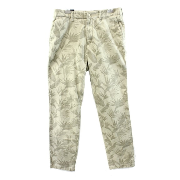 Nautica Mens Modern Slim Fit Hawaiian Chino Pants Trousers (32x30, Feather)