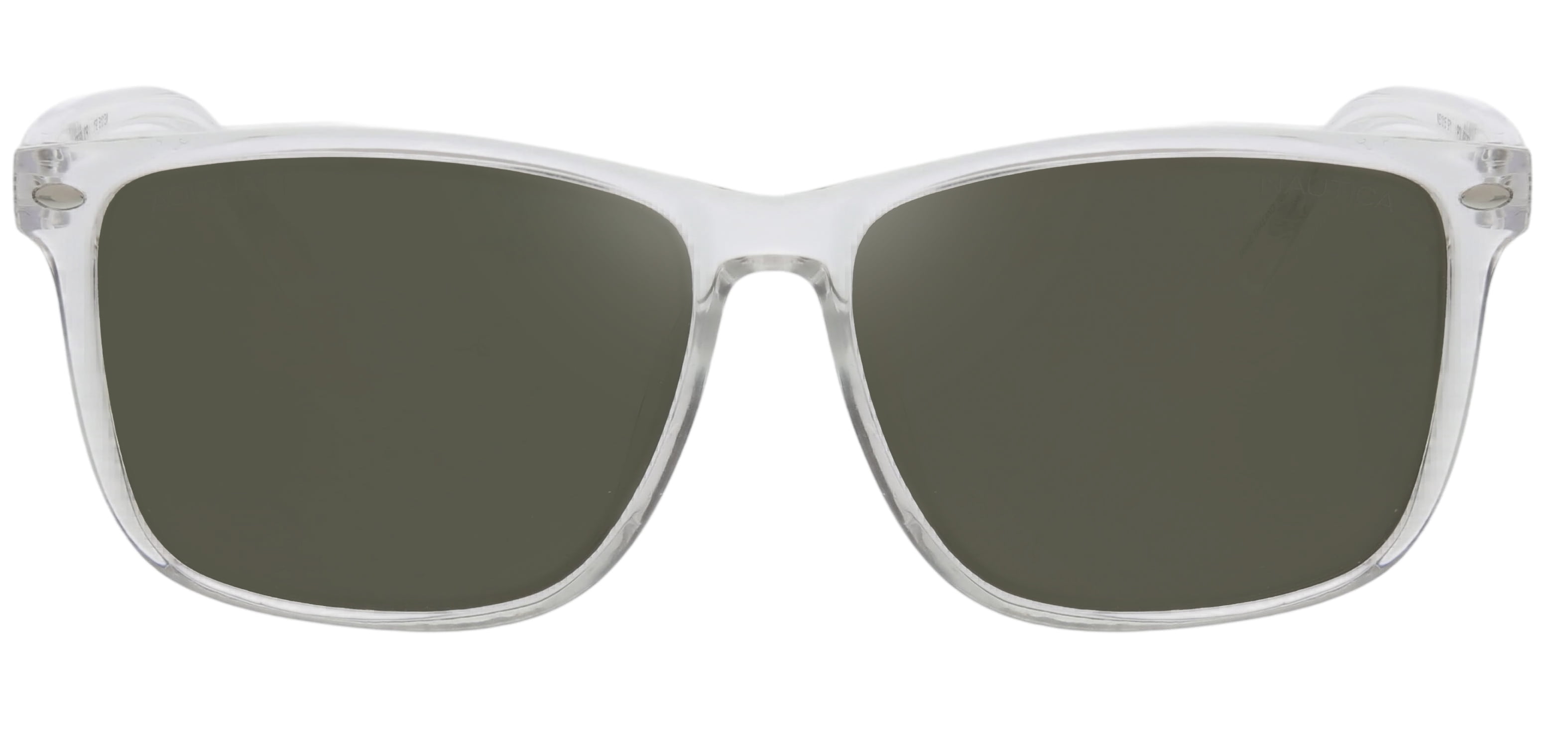 Nautica Men's Crystal Clear Polarized Modern Square Sunglasses