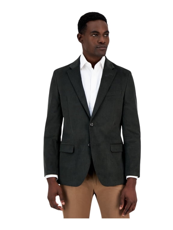 Mens Modern fit Corduroy Sport Coat Blazer 44 R Dark Green
