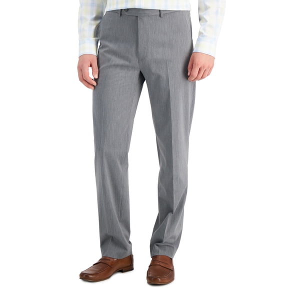 Nautica Mens Modern fit Dress Pants 32 / 30 Mid Grey Solid Stretch