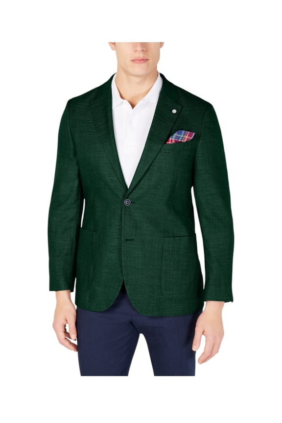 Mens Modern fit Sport Coat Blazer 36 S Dark Olive Green Solid Stretch