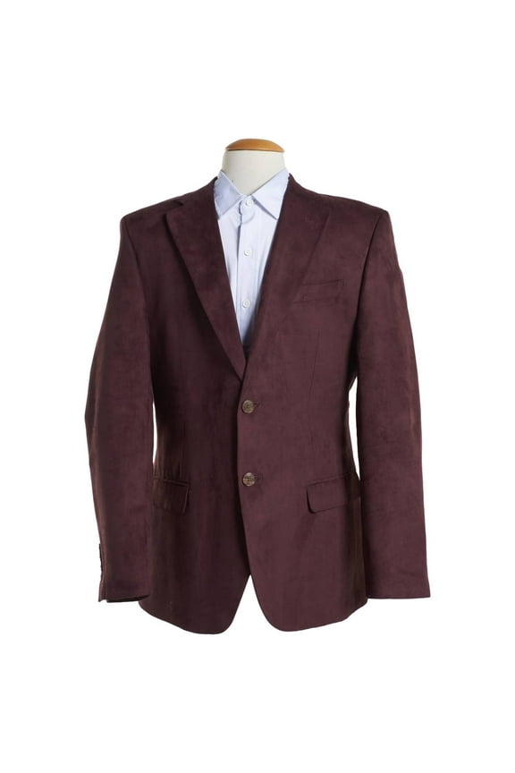 Mens Modern fit Sport Coat Blazer 40 S Brown Solid Stretch