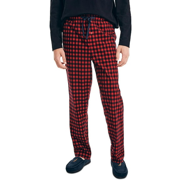 Nautica Mens Plaid Lightweight Sleep Pant