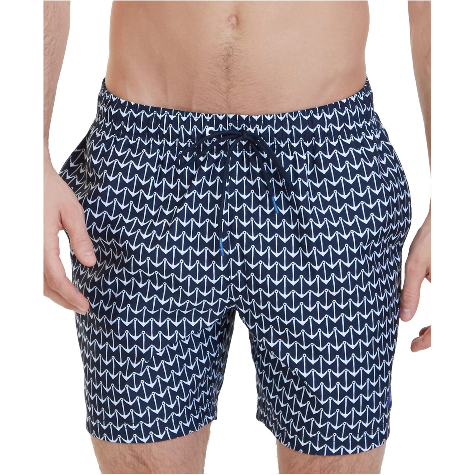 Nautica Mens Quick Dry Anchor Swim Bottom Board Shorts, Blue, XX-Large