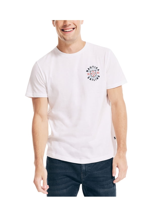 Mens Sailing Flags Graphic T-Shirt Bright White S