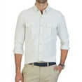 thumbnail image 1 of Nautica Mens Slim-Fit Button Up Shirt, Off-White, X-Large, 1 of 2