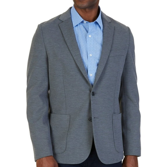 Nautica Mens Soft-Shoulder Two Button Blazer Jacket, Grey, Large (Regular)
