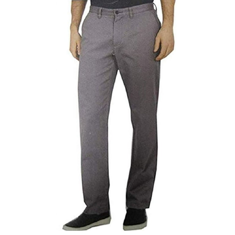 Nautica Mens Stretch Soft Twill Classic Fit Pants, Grey, 38 x 34 - NEW 