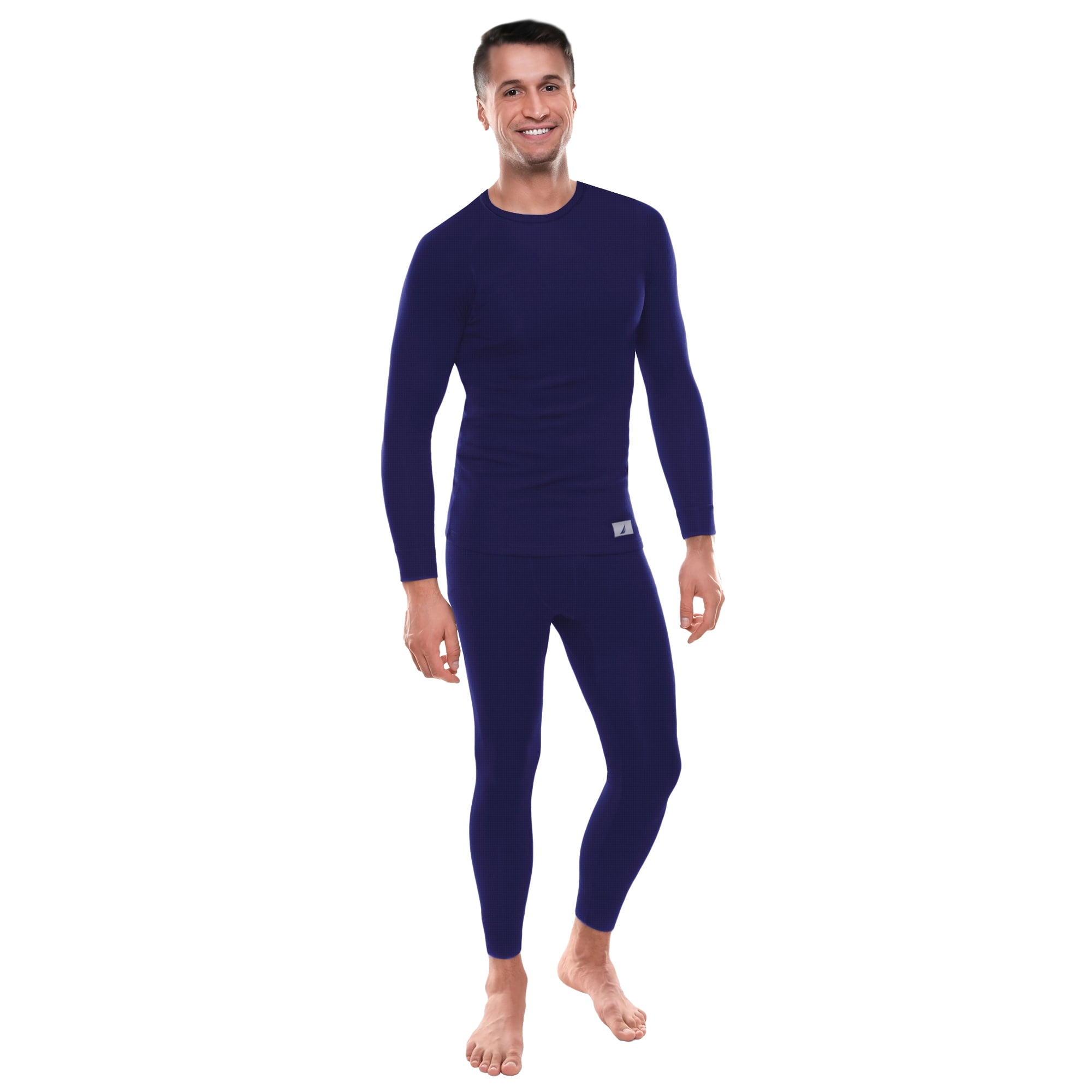 Nautica Mens Thermal Underwear Set - Warm Mens Thermal Shirt & Long Johns -  Cold Weather Undershirt/Inner Pants - Insulated Winter Pajama, Black, Small  (Shipwreck Red, Small) at  Men's Clothing store