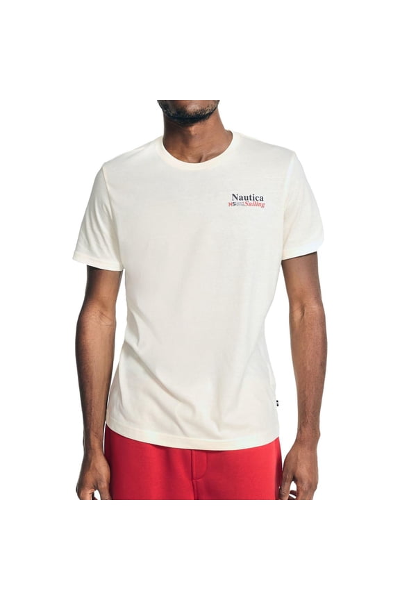 Mens Yacht Racing Graphic T-Shirt, Multicoloured, Large