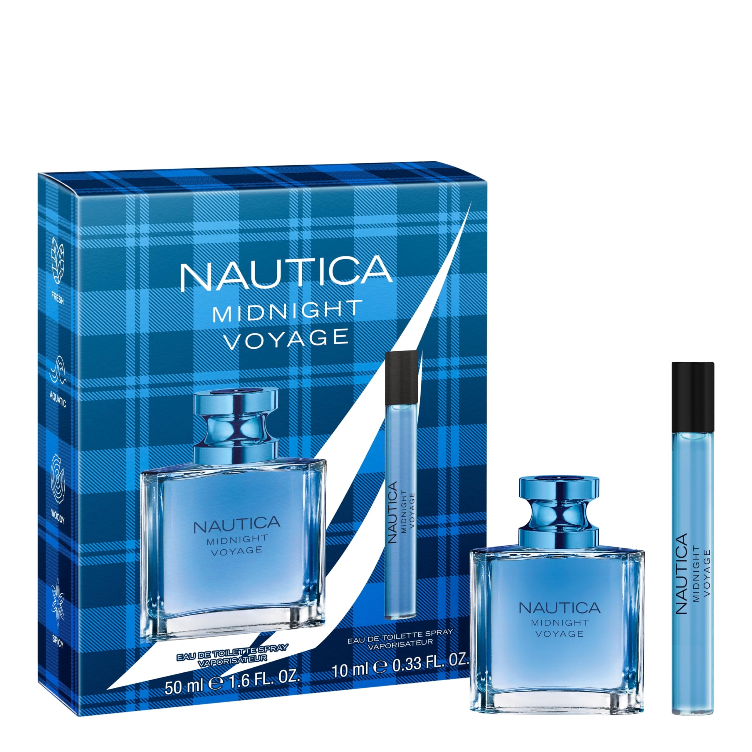 Nautica Midnight Voyage Giftset | 1.6 fl oz EDT + 0.33 fl oz Men's