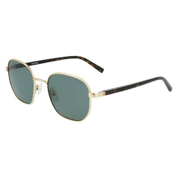 Nautica N5139S Full Rim Aviator Matte Gold Sunglasses