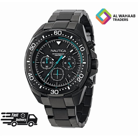 Nautica NCT Blue Sail Chronograph Quartz Black Dial Men's Watch NAPBSF408