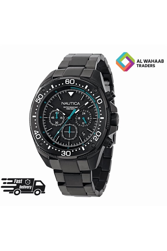 NCT Blue Sail Chronograph Quartz Black Dial Men's Watch NAPBSF408