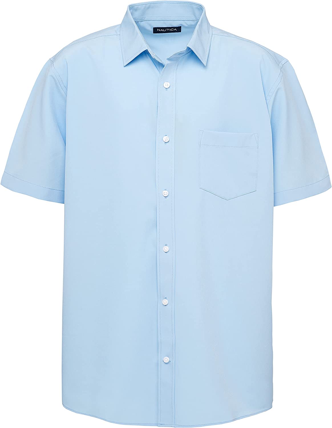 Nautica Men's Short Sleeve Linen Blend Button-Down Shirt – Casual & Breathable - View #5