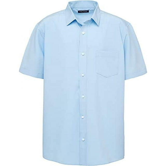 Nautica OX BLUE Young Men's School Uniform Oxford Button-down Shirt, US ...