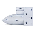 thumbnail image 1 of Nautica - Twin Sheets, Cotton Percale Bedding Set, Dorm Room Essentials (Whale Stripe Blue, Twin) Whale Stripe Blue/White Twin, 1 of 2