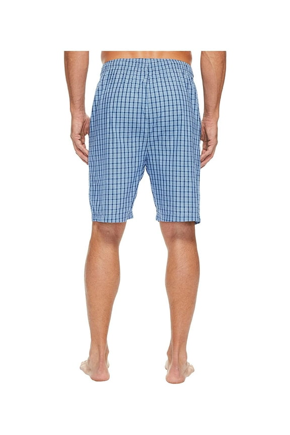 Plaid Sleep Shorts Light French Blue