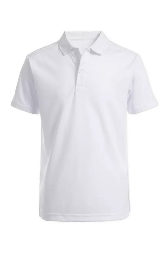 Boys' Performance Polo Shirt Color: white Size: 8