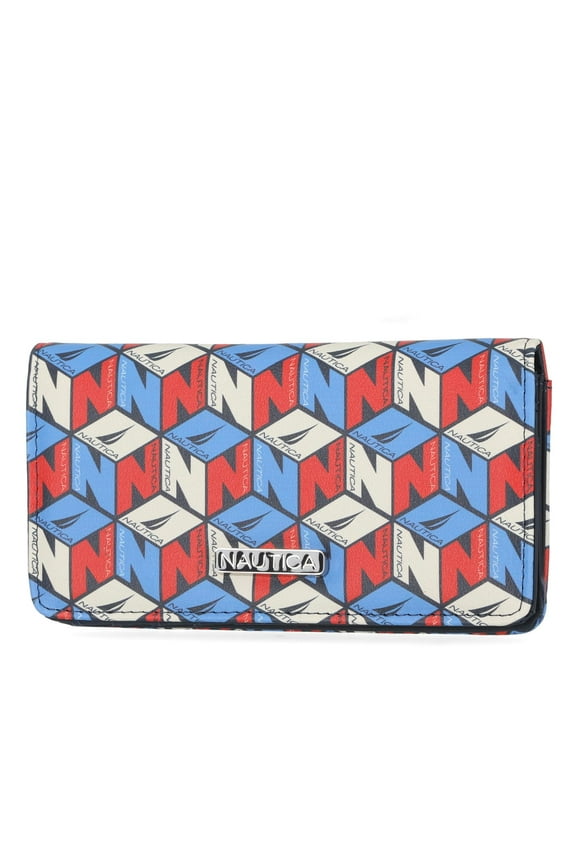 Seaside Slim RFID Wallet for Women – Credit Card Holder with Coin Purse, Women’s Clutch Small Organizer with ID Window - Americana