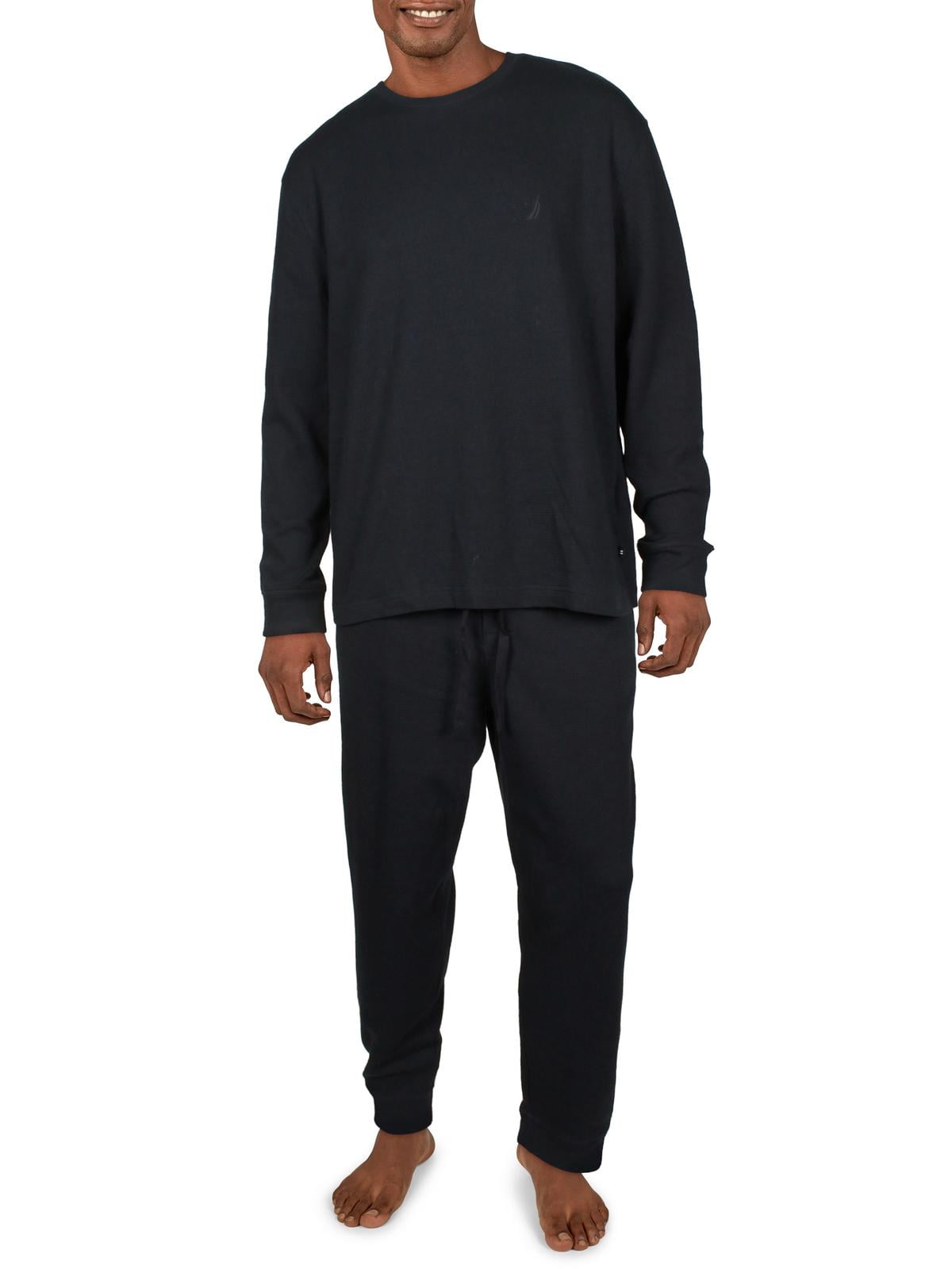 Nautica Sleepwear Mens Waffle 2PC Pant Set