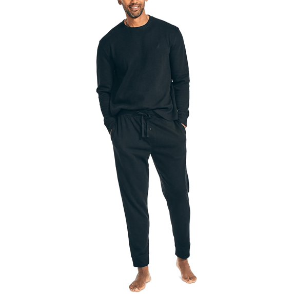 Nautica Sleepwear Mens Waffle 2PC Pant Set