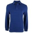 thumbnail image 1 of Nautica Solid Blue Mens Size XL Long Sleeve Polo Rugby Shirt, 1 of 2